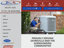 Tablet Screenshot of delcoairhvac.com
